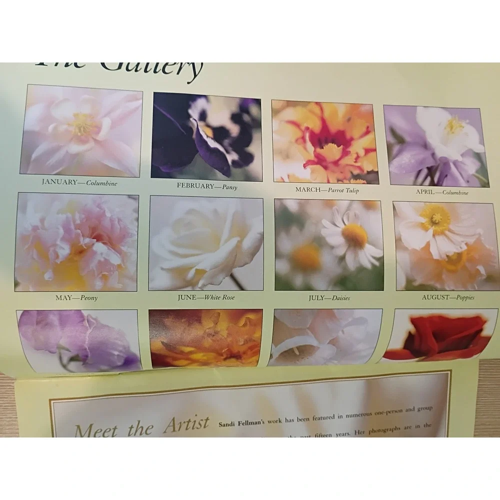 Vintage 1998 Avon In Full Bloom Calendar  Sandi Fellman Floral 2026‎ dates